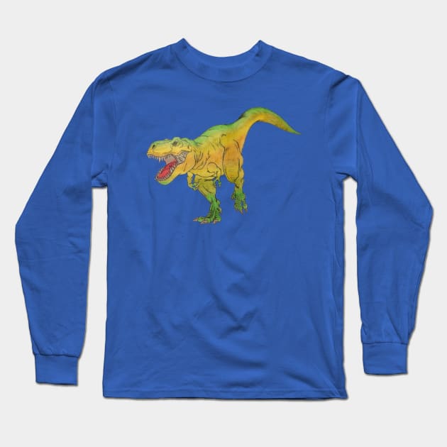 T Rex Long Sleeve T-Shirt by Lupa1214